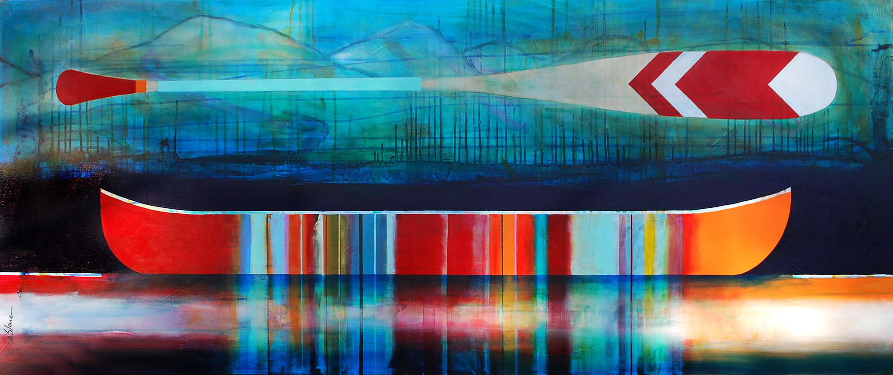 J'arriverai bientôt, mixed media by Sylvain Leblanc | Effusion Art Gallery + Cast Glass Studio, Invermere BC
