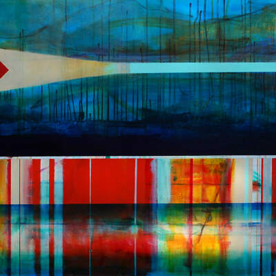 Tout est possible, mixed media by Sylvain Leblanc | Effusion Art Gallery + Cast Glass Studio, Invermere BC