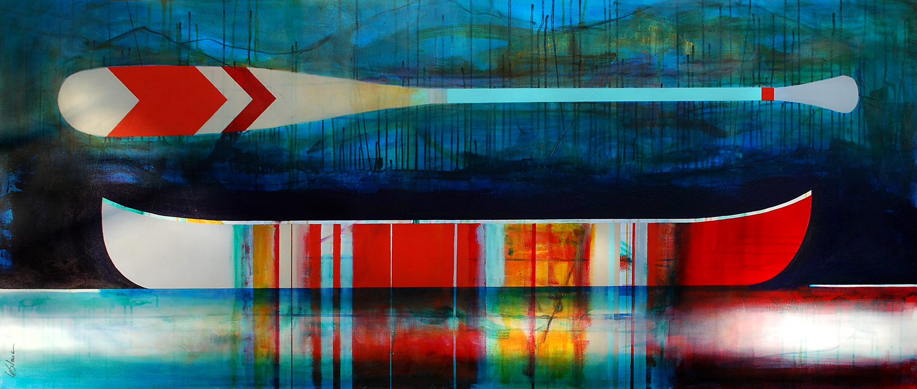 Tout est possible, mixed media by Sylvain Leblanc | Effusion Art Gallery + Cast Glass Studio, Invermere BC