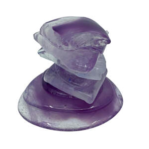Cast Glass Rocky Mountain Cairn Sculpture by Heather Cuell | Effusion Art Gallery + Cast Glass Studio, Invermere BC