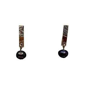 Handmade silver and pearl earrings by A&R Jewellery | Effusion Art Gallery + Cast Glass Studio, Invermere BC