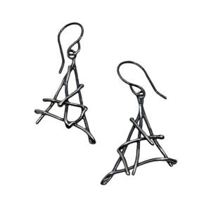 Handmade silver earrings by A&R Jewellery | Effusion Art Gallery + Cast Glass Studio, Invermere BC