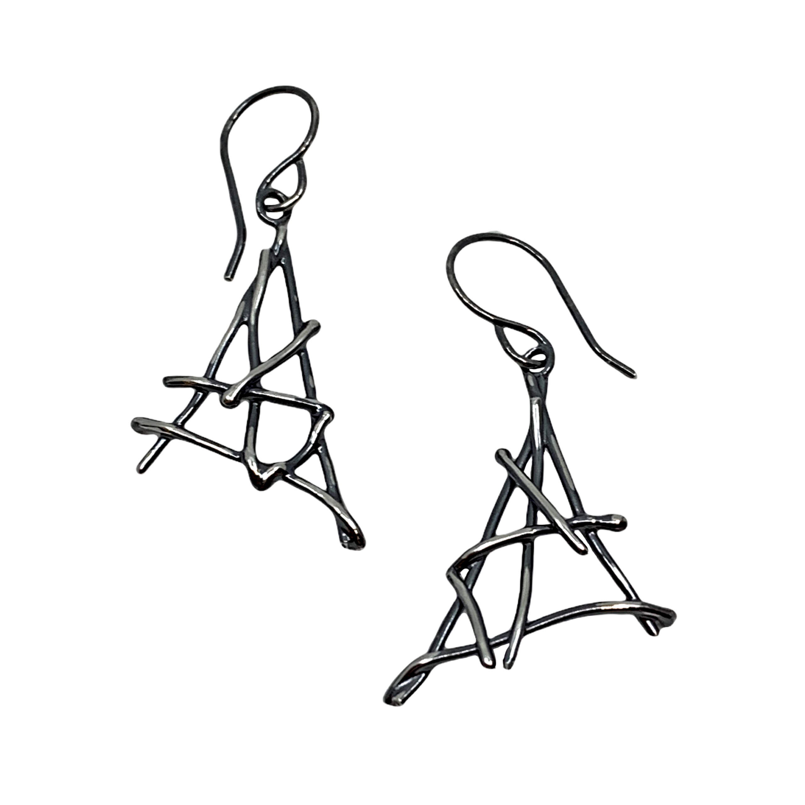 Handmade silver earrings by A&R Jewellery | Effusion Art Gallery + Cast Glass Studio, Invermere BC