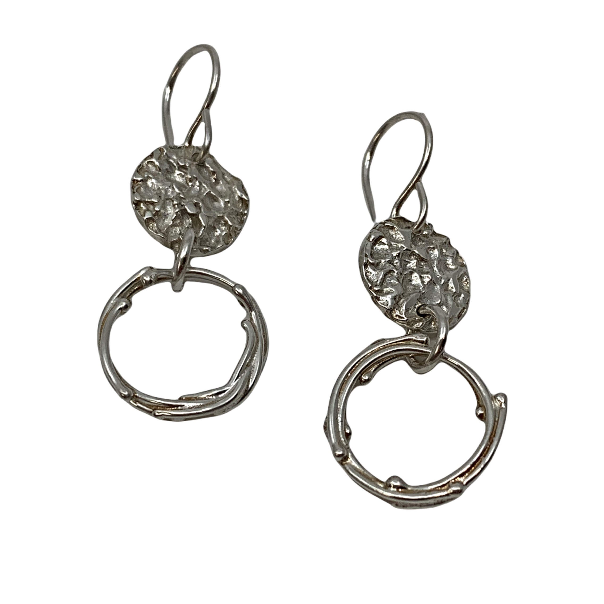 Handmade silver earrings by A&R Jewellery | Effusion Art Gallery + Cast Glass Studio, Invermere BC