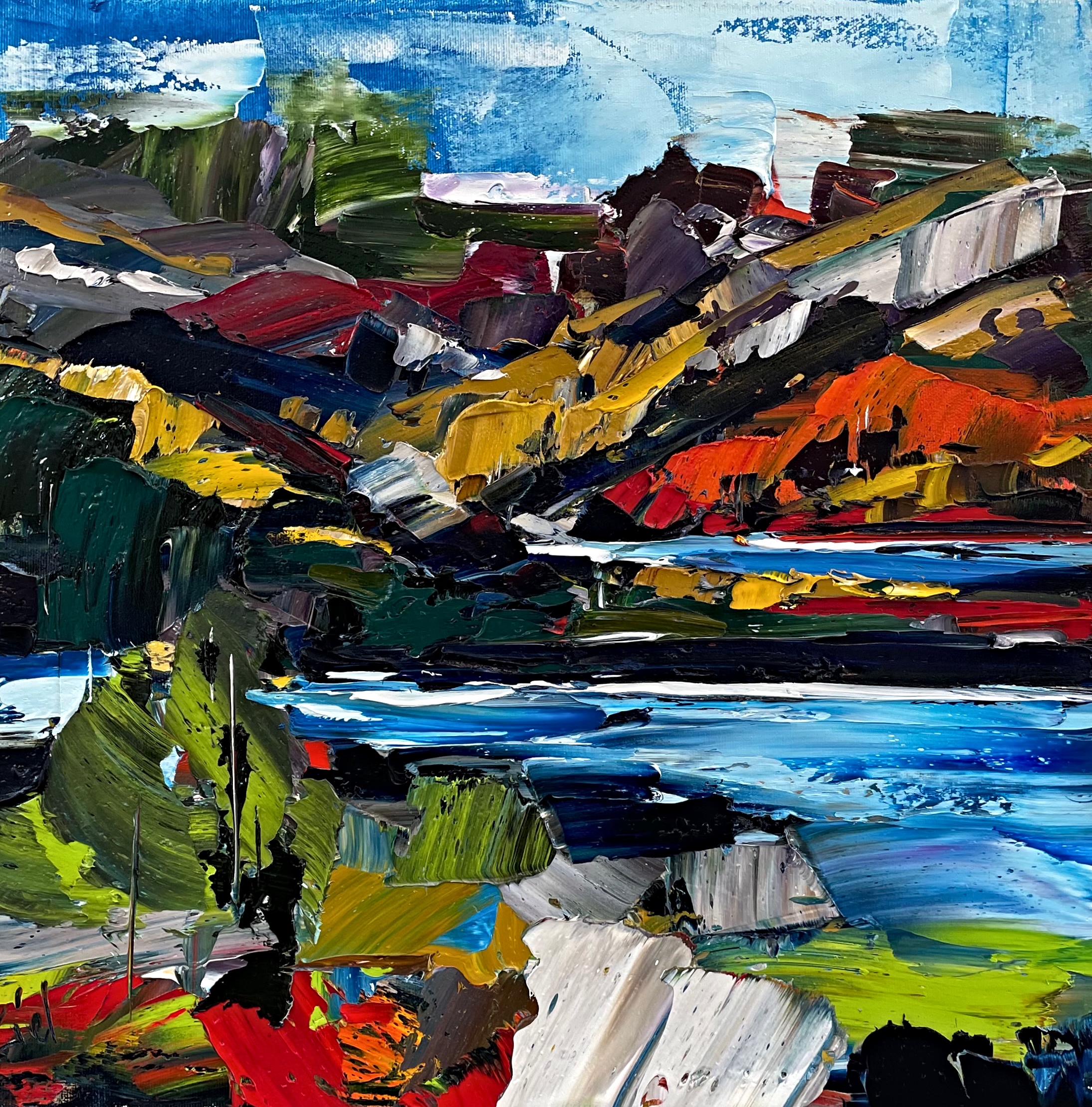 When the Magic Hits 2, landscape painting by Kimberly Kiel | Effusion Art Gallery + Cast Glass Studio, Invermere BC