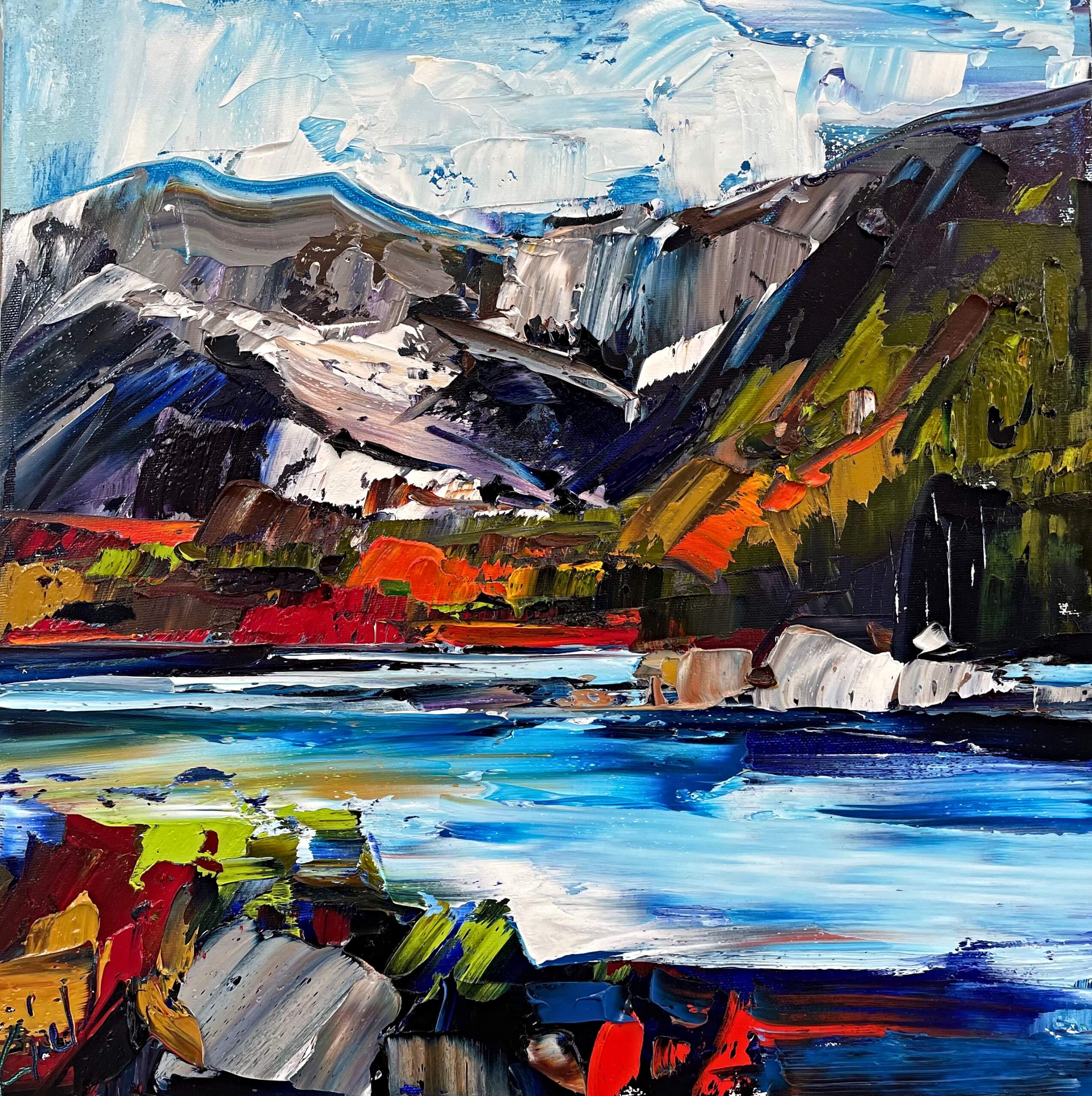 When the Magic Hits, landscape painting by Kimberly Kiel | Effusion Art Gallery + Cast Glass Studio, Invermere BC