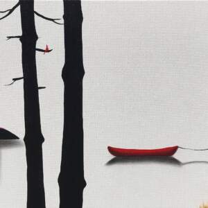 Setting the Stage, mixed media landscape by Natasha Miller | Effusion Art Gallery + Cast Glass Studio, Invermere BC