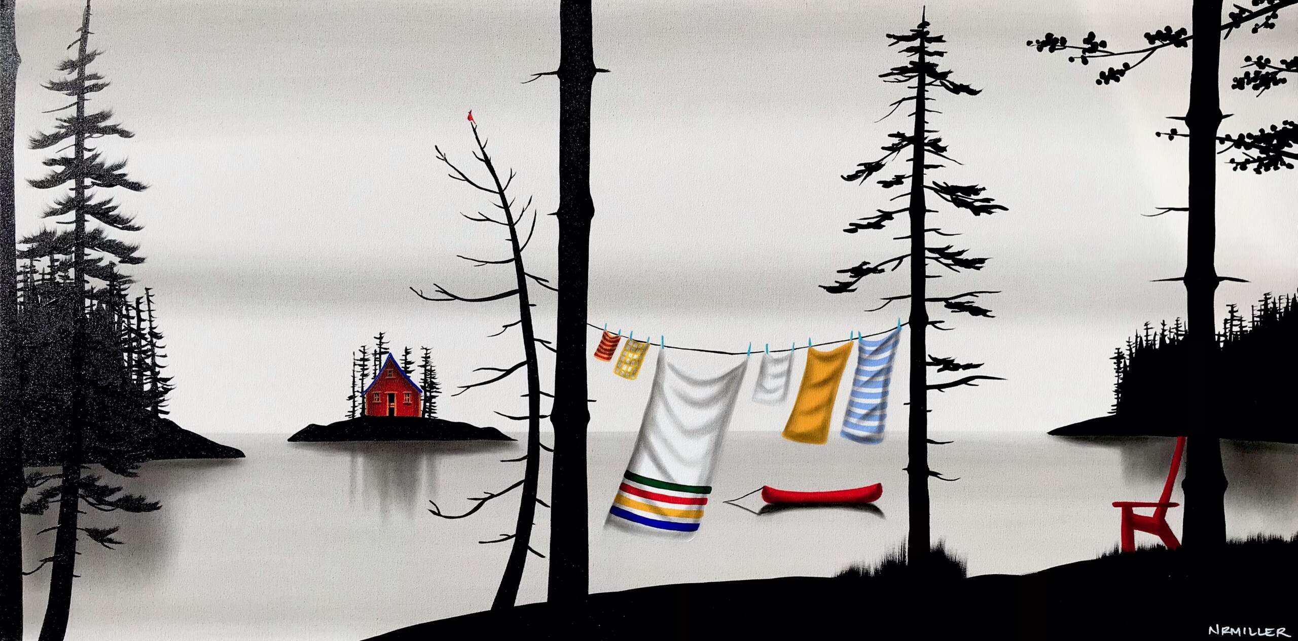 Momentous of Minutes, mixed media landscape by Natasha Miller | Effusion Art Gallery + Cast Glass Studio, Invermere BC