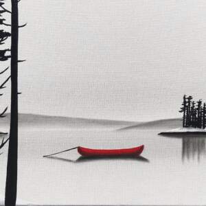 Winter's Breath, mixed media landscape by Natasha Miller | Effusion Art Gallery + Cast Glass Studio, Invermere BC