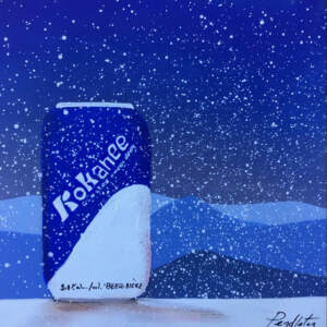 At the Top, mixed media landscape painting by Cody Pendleton | Effusion Art Gallery + Cast Glass Studio, Invermere BC