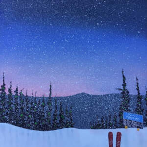 The Prelude, mixed media landscape painting by Cody Pendleton | Effusion Art Gallery + Cast Glass Studio, Invermere BC