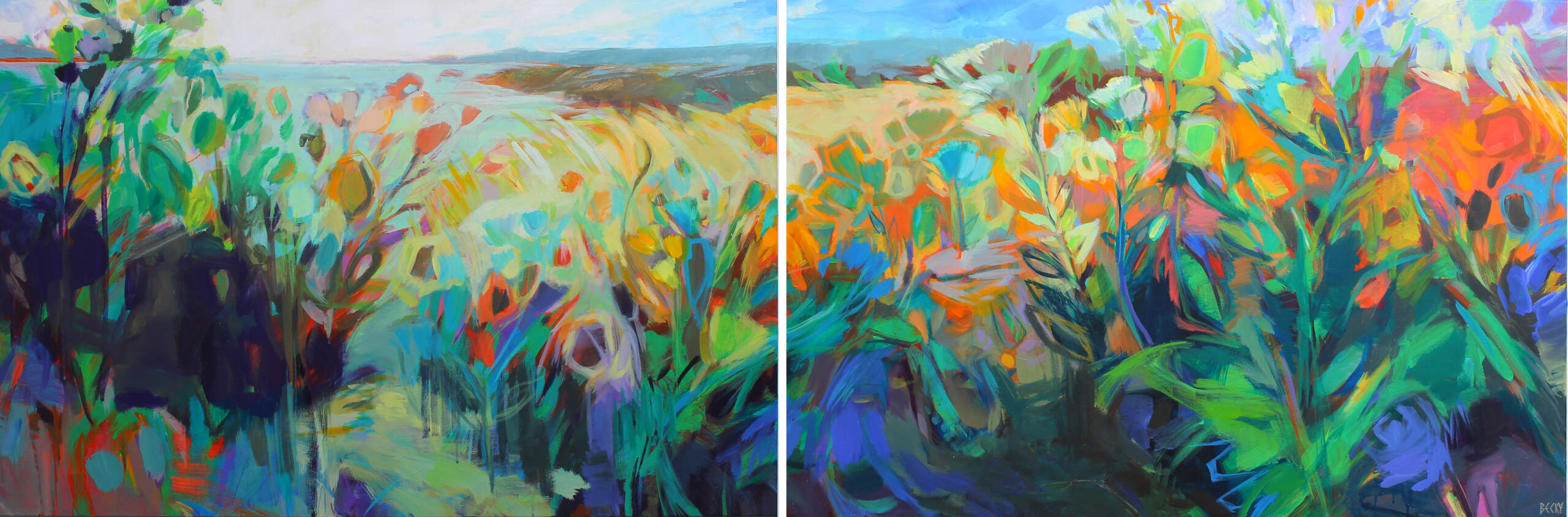 A Joyful Noise, acrylic landscape painting by Becky Holuk | Effusion Art Gallery + Cast Glass Studio, Invermere BC