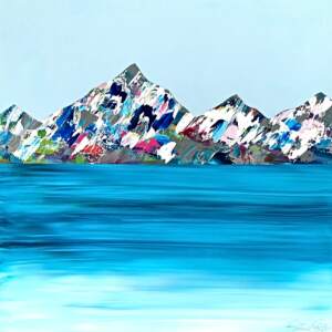 Rocheuses 322, acrylic landscape painting by Stephanie Rivet | Effusion Art Gallery + Cast Glass Studio, Invermere BC