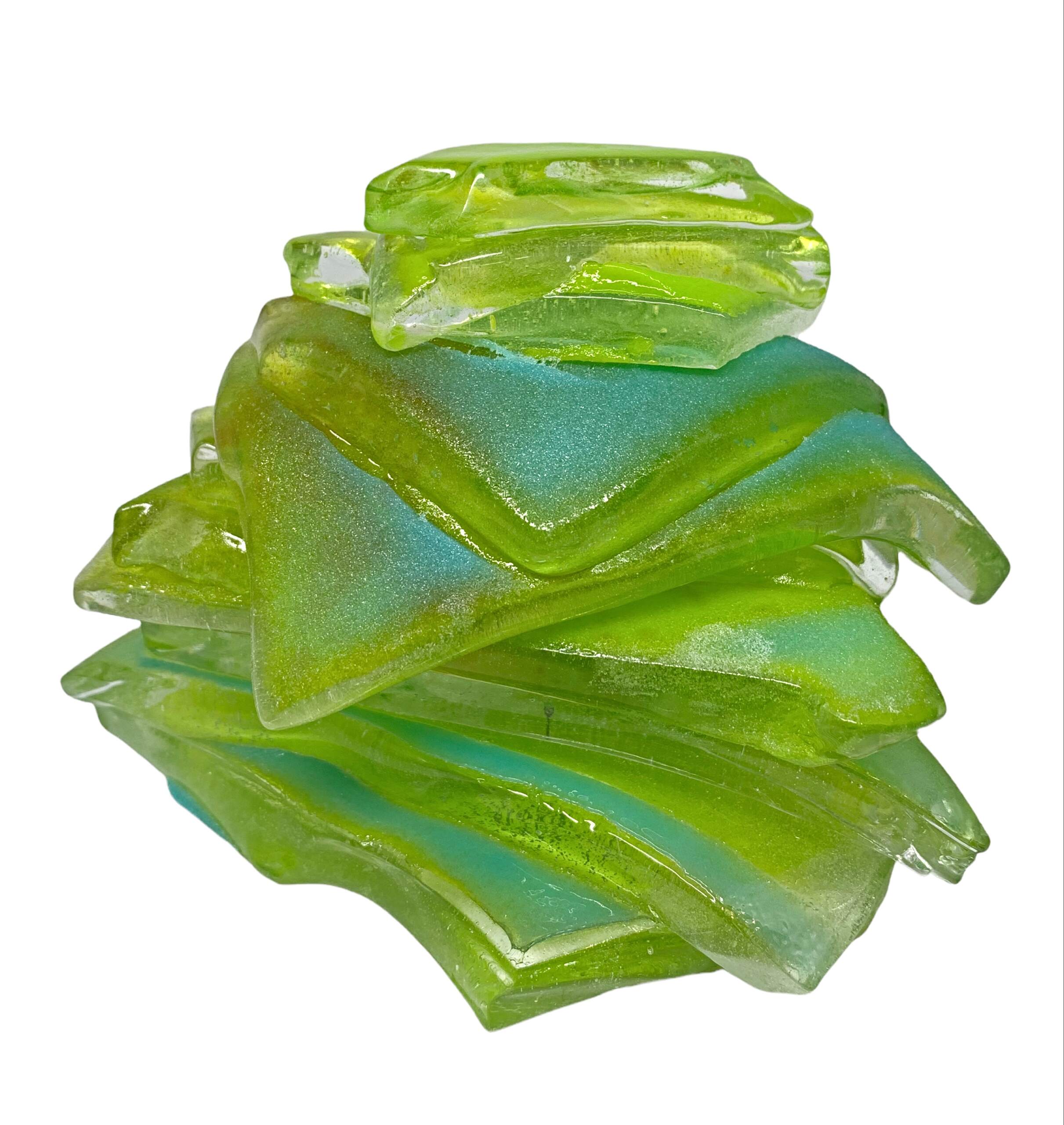 One-of-a-kind cast glass cairn sculpture by Heather Cuell | Effusion Art Gallery +  Cast Glass Studio, Invermere BC