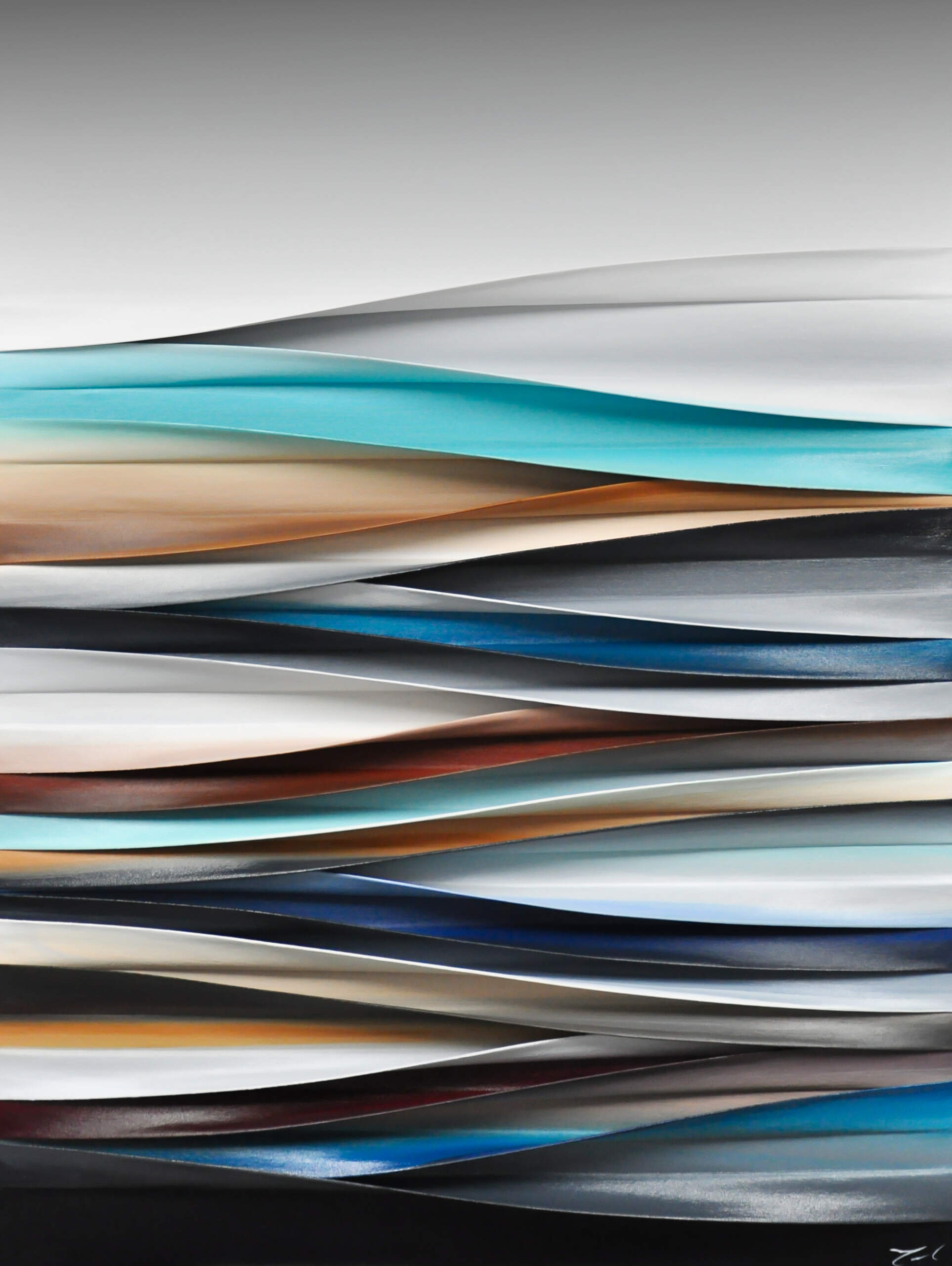 Havre de paix, mixed media painting by Melanie Giguere | Effusion Art Gallery + Cast Glass Studio, Invermere BC