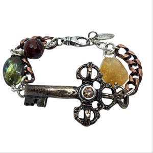 Handmade Tibetan Key Bracelet by Karyn Chopik | Effusion Art Gallery + Cast Glass Studio, Invermere BC