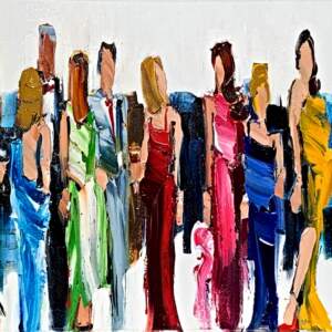 A Smile on My Face & Four Walls Around Me, oil painting by Kimberly Kiel | Effusion Art Gallery + Cast Glass Studio, Invermere BC