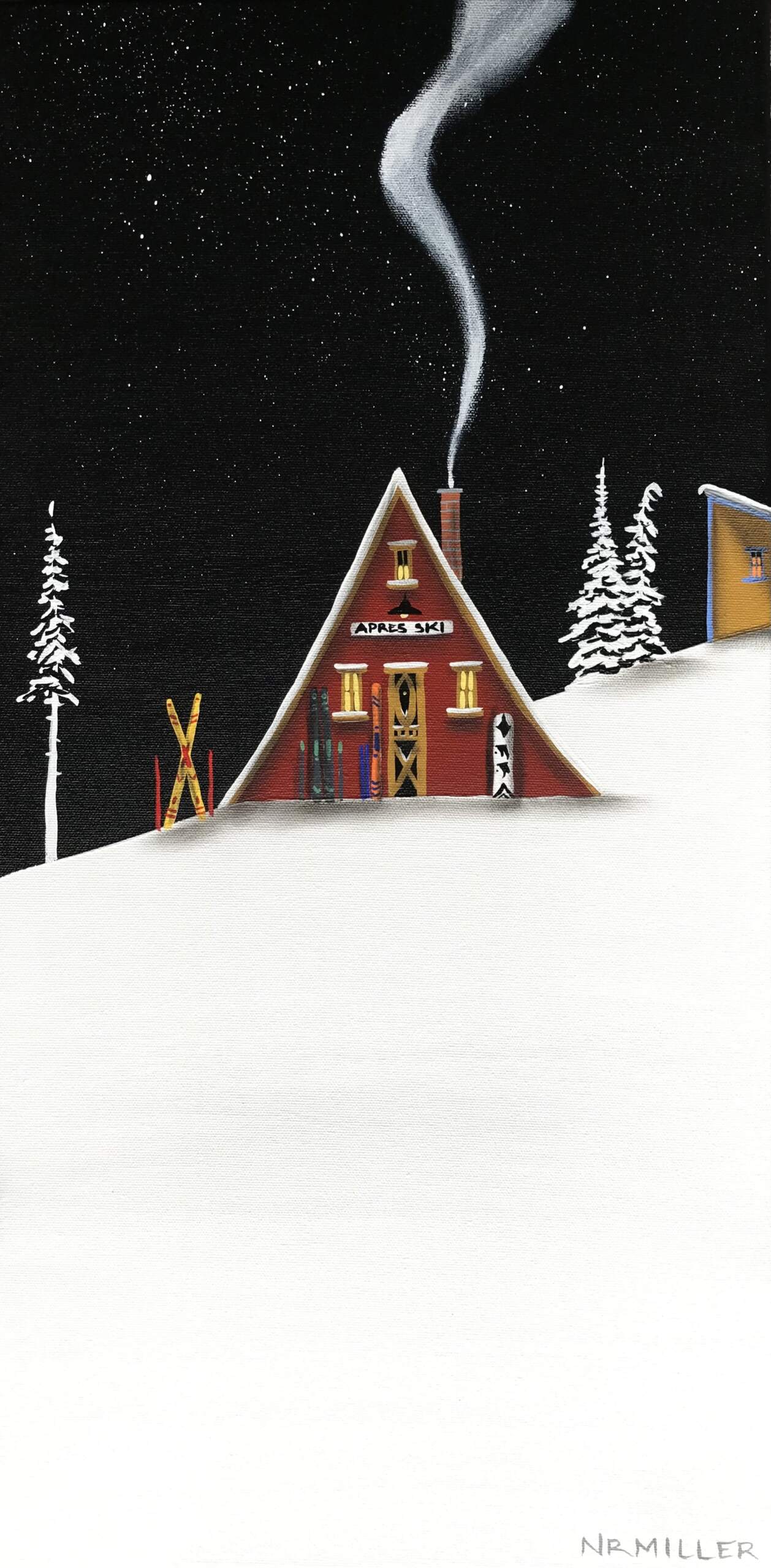 The Light Inside, mixed media landscape painting by Natasha Miller | Effusion Art Gallery + Cast Glass Studio, Invermere BC