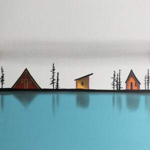 To Want for Nothing, mixed media landscape painting by Natasha Miller | Effusion Art Gallery + Cast Glass Studio, Invermere BC