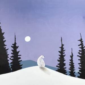 A Whiter Shade of Pale, mixed media painting by Cody Pendleton | Effusion Art Gallery + Cast Glass Studio, Invermere BC