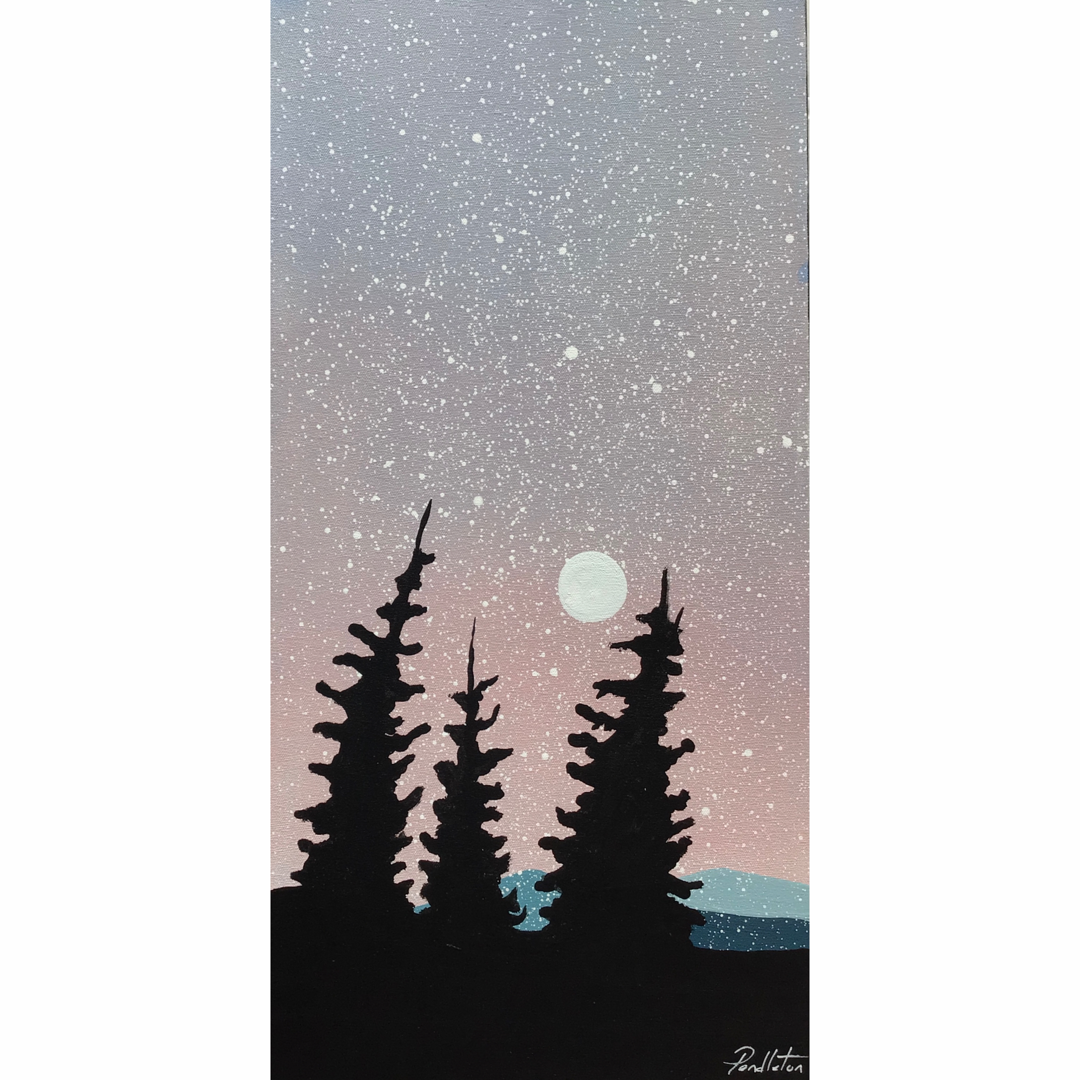 Back Home, mixed media landscape painting by Cody Pendleton | Effusion Art Gallery + Cast Glass Studio, Invermere BC