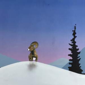 Free to Roam, mixed media painting by Cody Pendleton | Effusion Art Gallery + Cast Glass Studio, Invermere BC