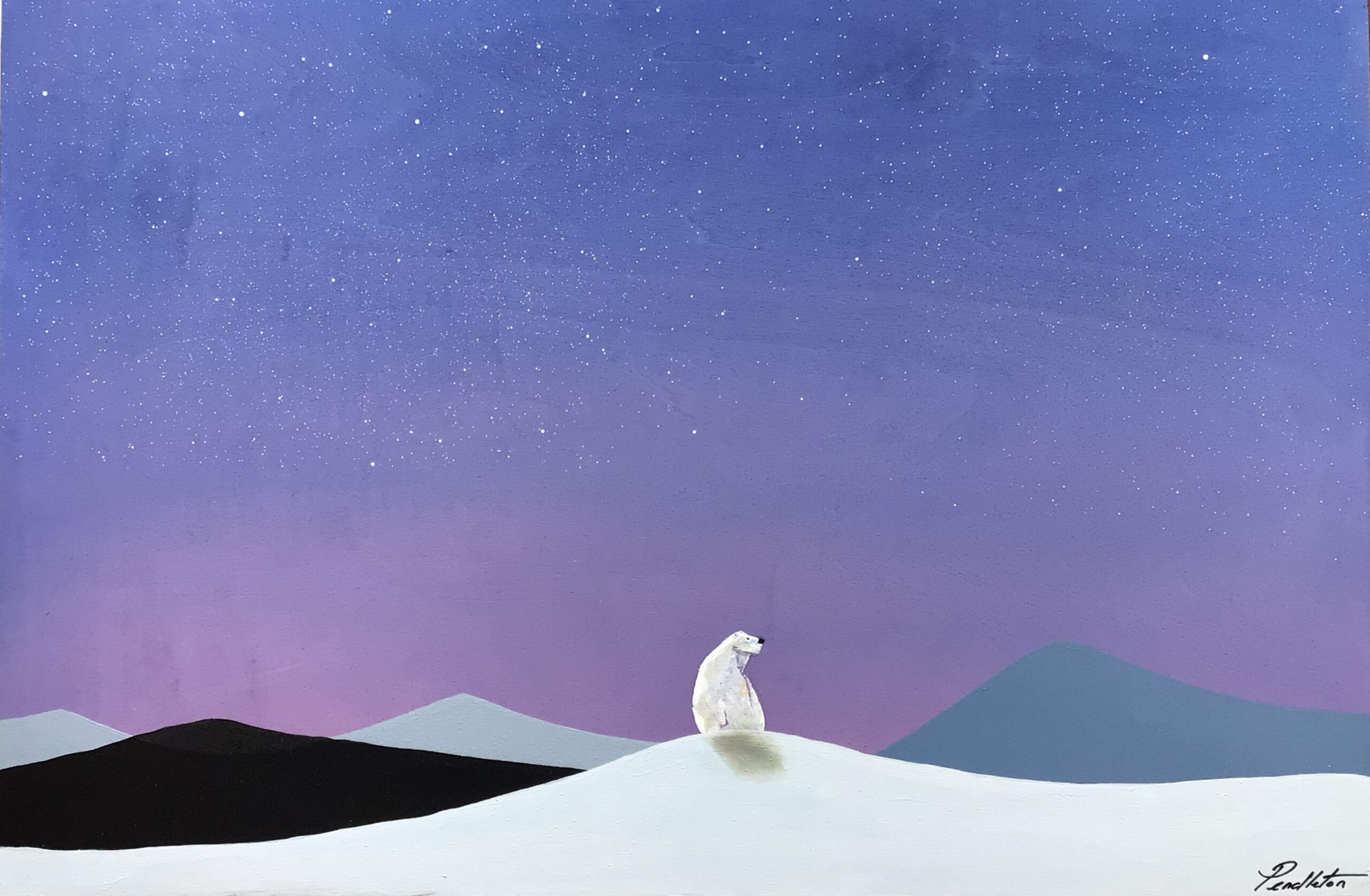 Places Unknown, mixed media painting by Cody Pendleton | Effusion Art Gallery + Cast Glass Studio, Invermere BC