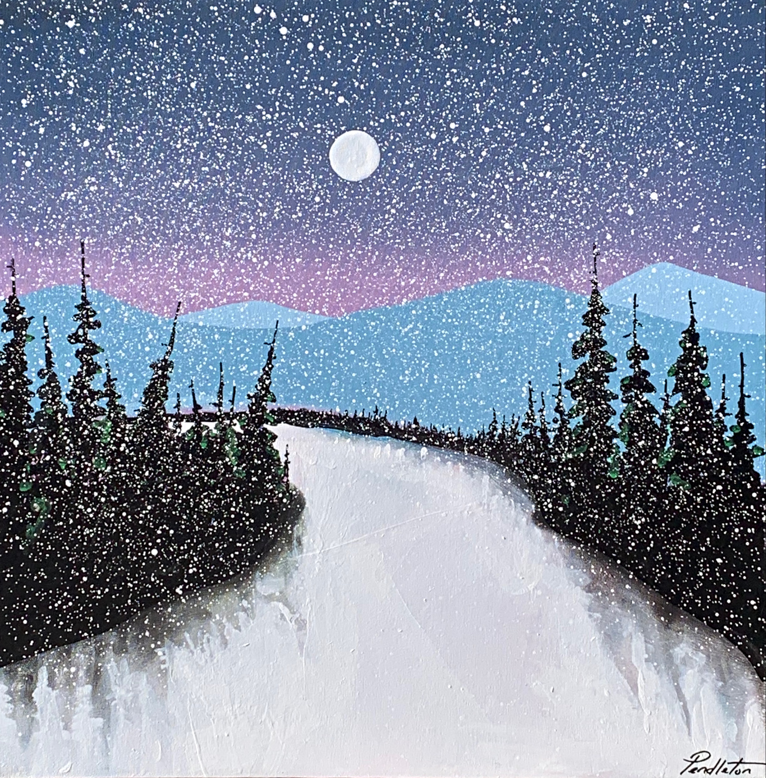 Untouched, mixed media painting by Cody Pendleton | Effusion Art Gallery + Cast Glass Studio, Invermere BC