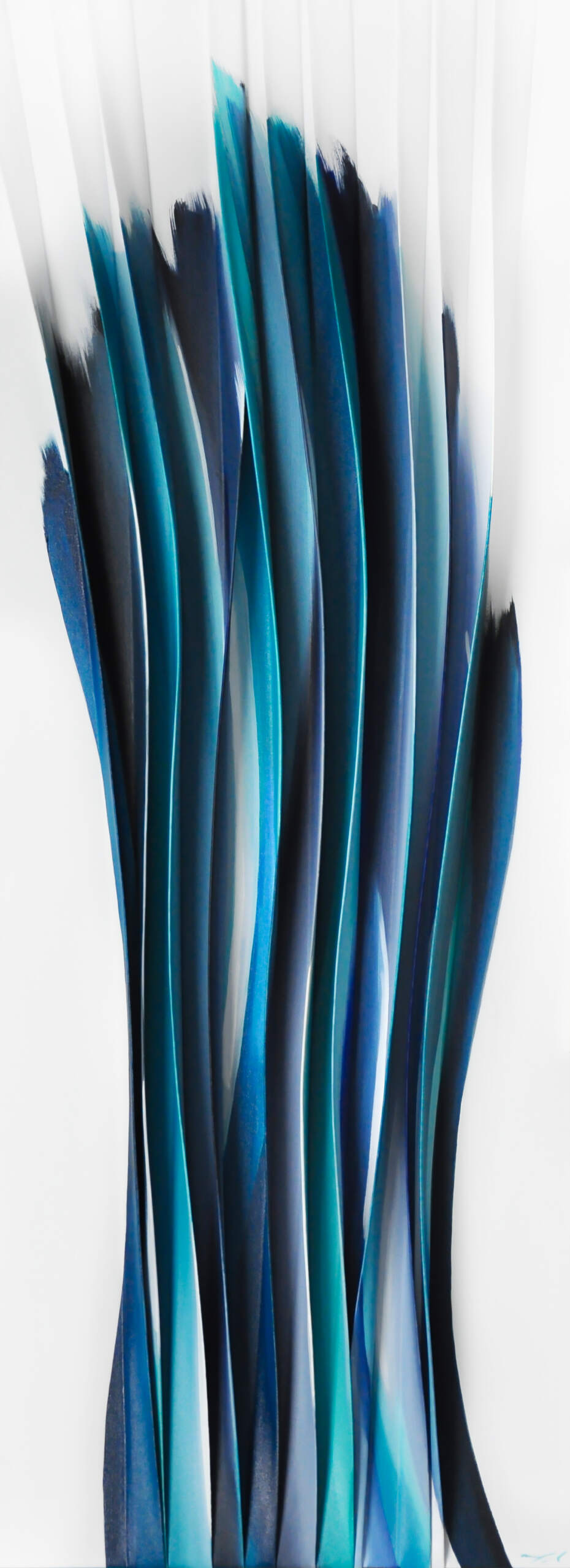 Une vague de zénitude, mixed media painting by Melanie Giguere | Effusion Art Gallery + Cast Glass Studio, Invermere BC