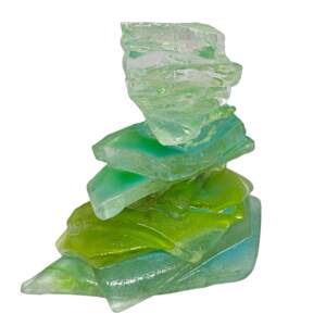 One-of-a-kind cast glass cairn sculpture by Heather Cuell | Effusion Art Gallery + Cast Glass Studio, Invermere BC