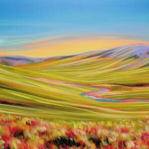 Wonder of the Foothills, acrylic landscape painting by Kayla Eykelboom | Effusion Art Gallery + Cast Glass Studio, Invermere BC