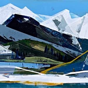 Blaeberry Valley View, acrylic landscape painting by Katie Leahul | Effusion Art Gallery + Cast Glass Studio, Invermere BC