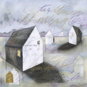 Embedded in My Soul, mixed media painting by Sonya Iwasiuk | Effusion Art Gallery + Cast Glass Studio, Invermere BC