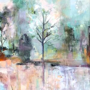 Quiet, oil landscape painting by Denna Erickson | Effusion Art Gallery + Cast Glass Studio, Invermere BC