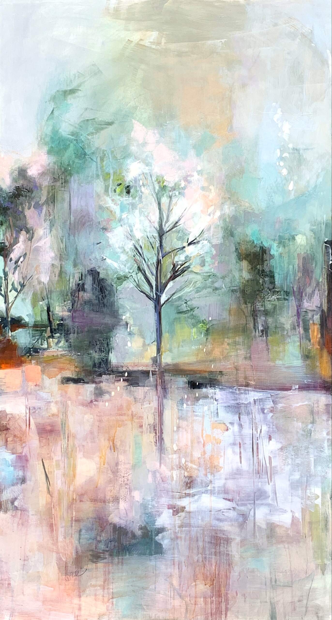 Quiet, oil landscape painting by Denna Erickson | Effusion Art Gallery + Cast Glass Studio, Invermere BC