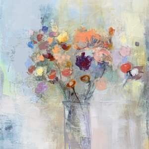 My Gift to You, floral oil painting by Denna Erickson | Effusion Art Gallery + Cast Glass Studio, Invermere BC