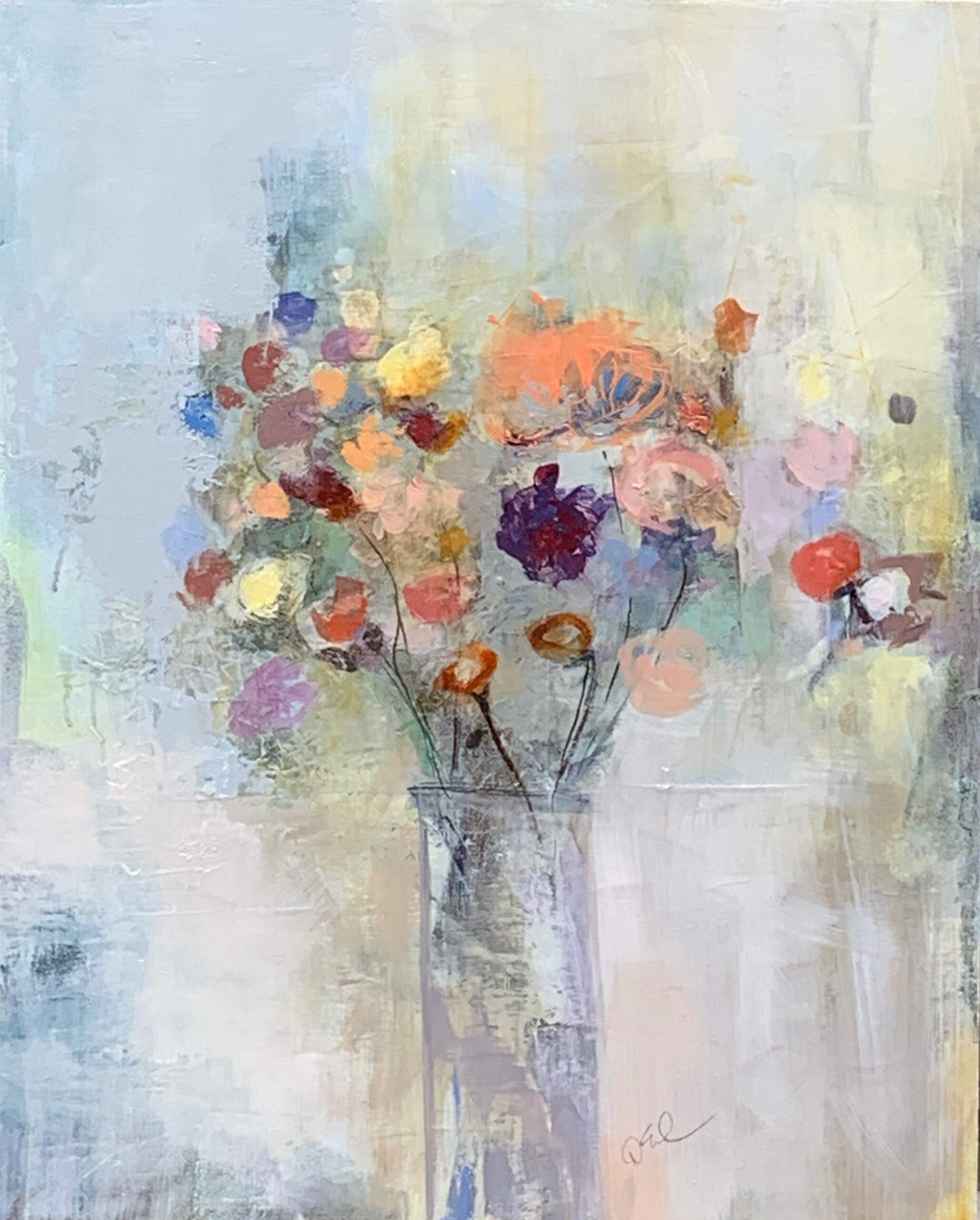 My Gift to You, floral oil painting by Denna Erickson | Effusion Art Gallery + Cast Glass Studio, Invermere BC