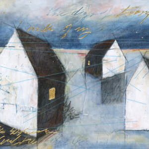 I Washed My Face in Starlight, mixed media painting by Sonya Iwasiuk | Effusion Art Gallery + Cast Glass Studio, Invermere BC