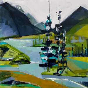 Secrets, acrylic landscape painting by Katie Leahul | Effusion Art Gallery + Cast Glass Studio, Invermere BC