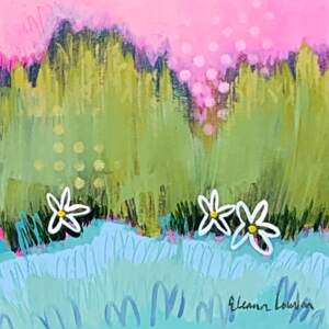 Hope Shimmers 1, acrylic painting by Eleanor Lowden | Effusion Art Gallery + Cast Glass Studio, Invermere BC