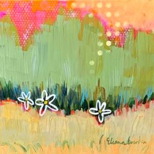 Hope Shimmers 2, acrylic painting by Eleanor Lowden | Effusion Art Gallery + Cast Glass Studio, Invermere BC