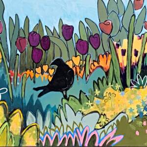 What a Wonderful World, acrylic painting by Eleanor Lowden | Effusion Art Gallery + Cast Glass Studio, Invermere BC