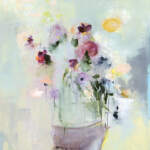 Vanishing, mixed media floral painting by Denna Erickson | Effusion Art Gallery + Cast Glass Studio, Invermere BC