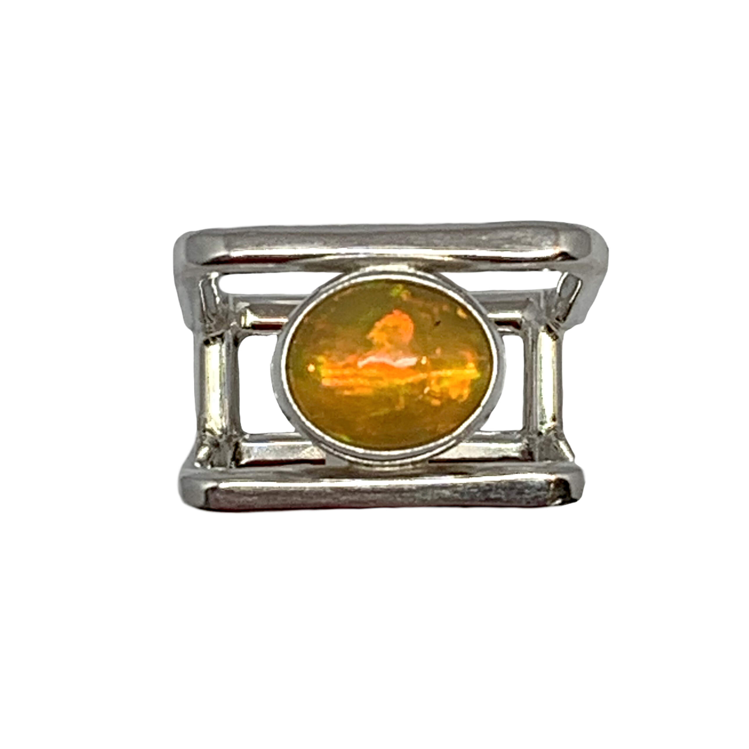Handmade sterling silver + Ethiopian opal ring by A&R Jewellery | Effusion Art Gallery + Cast Glass Studio, Invermere BC