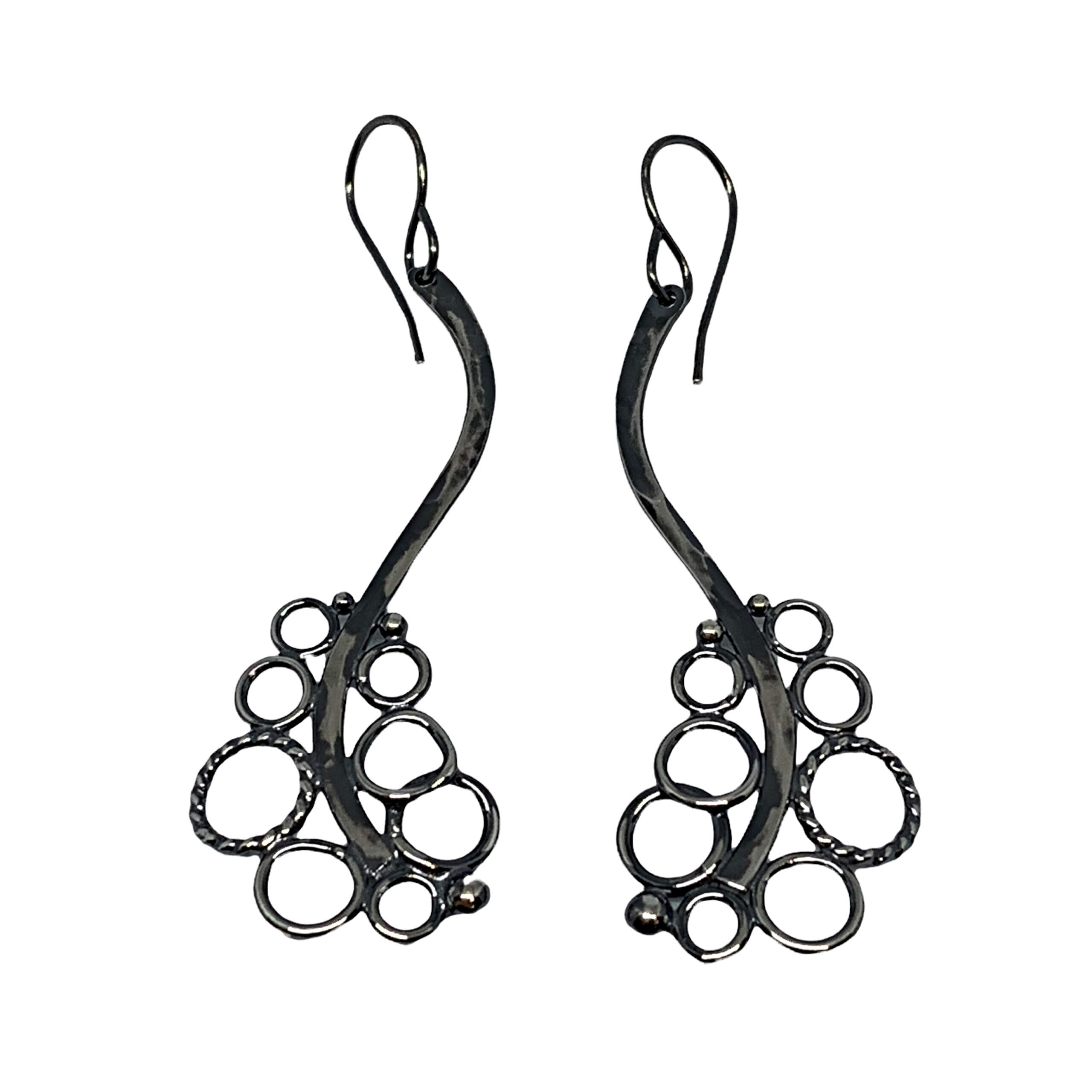 Handmade silver earrings by A&R Jewellery | Effusion Art Gallery + Cast Glass Studio, Invermere BC