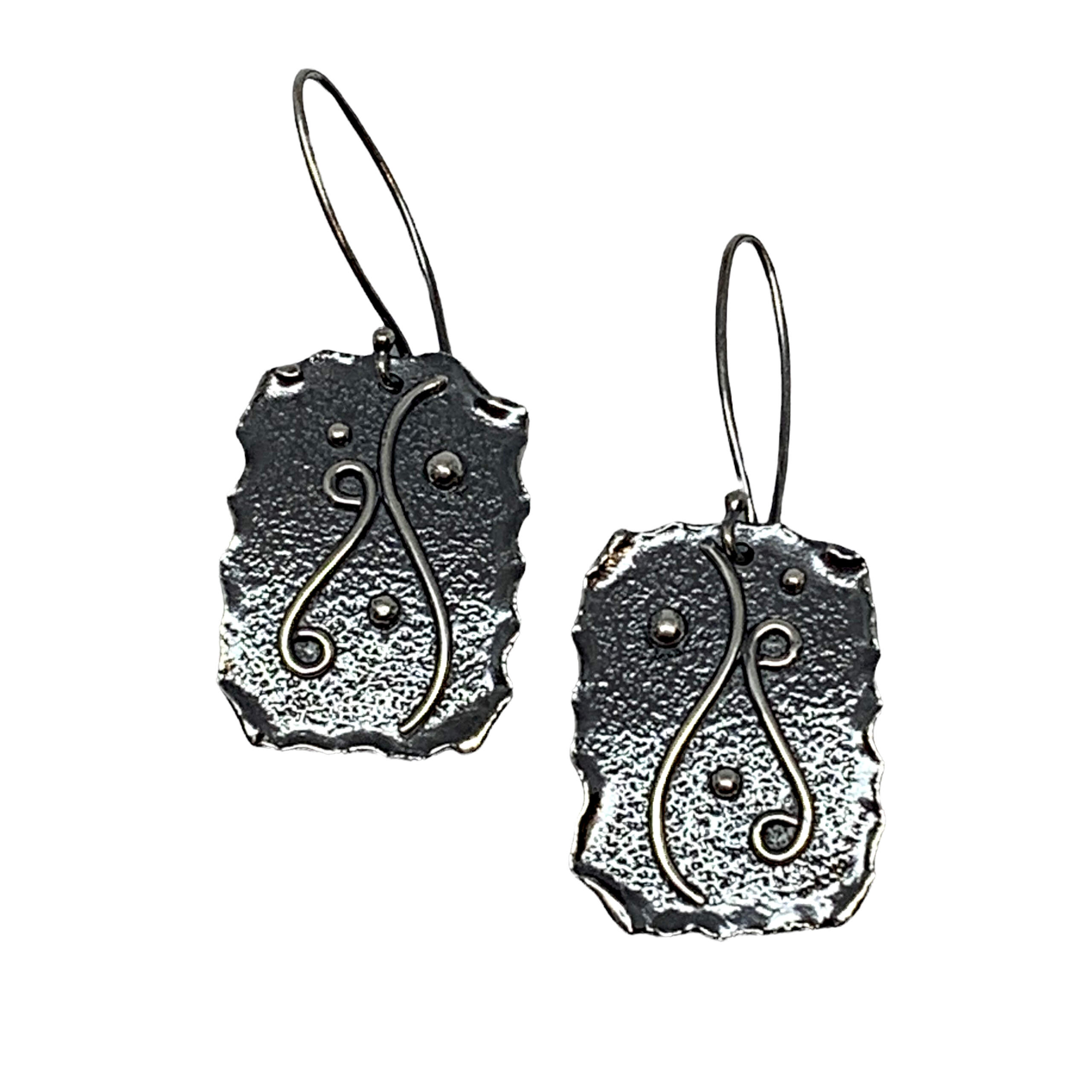 Handmade silver earrings by A&R Jewellery | Effusion Art Gallery + Cast Glass Studio, Invermere BC