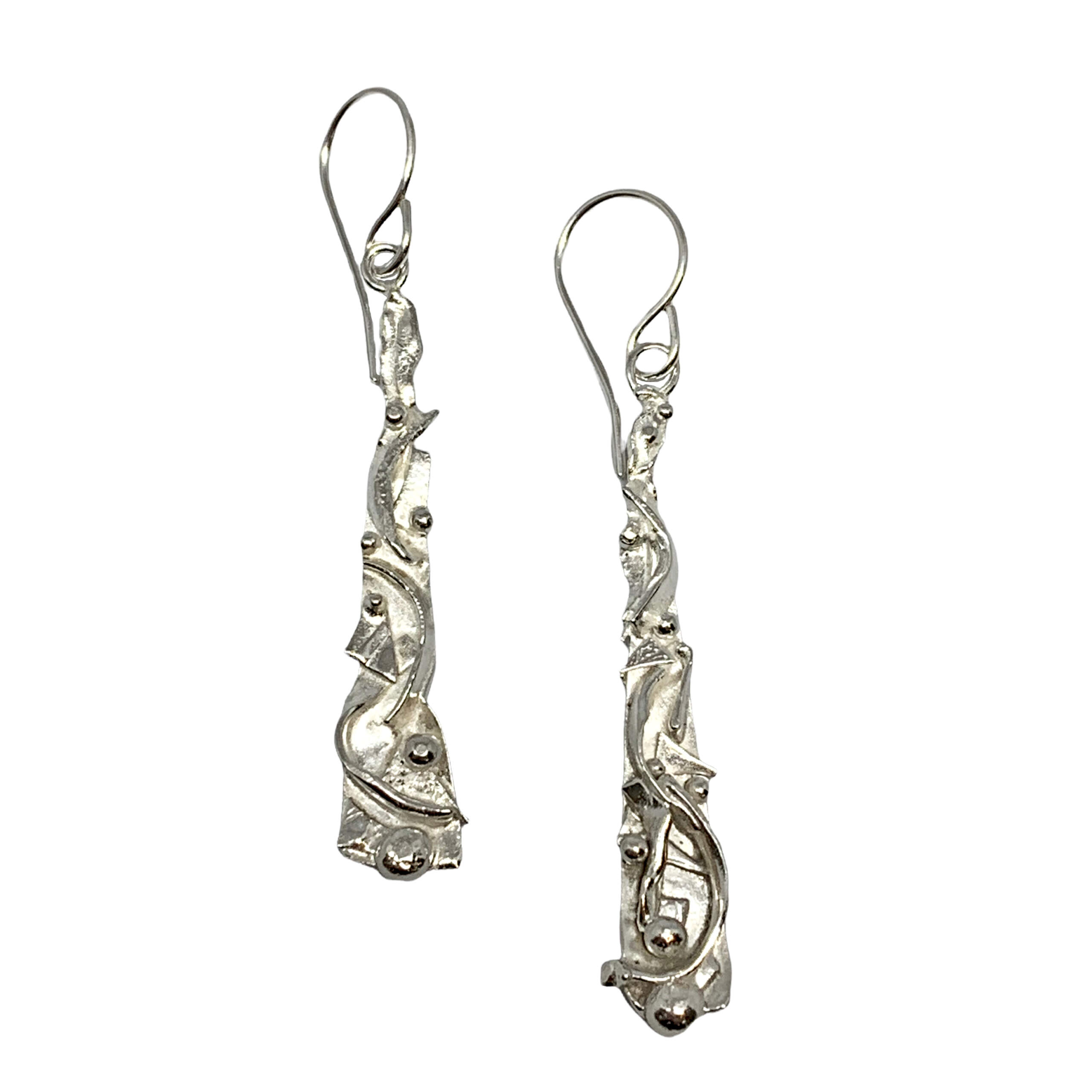 Handmade silver earrings by A&R Jewellery | Effusion Art Gallery + Cast Glass Studio, Invermere BC