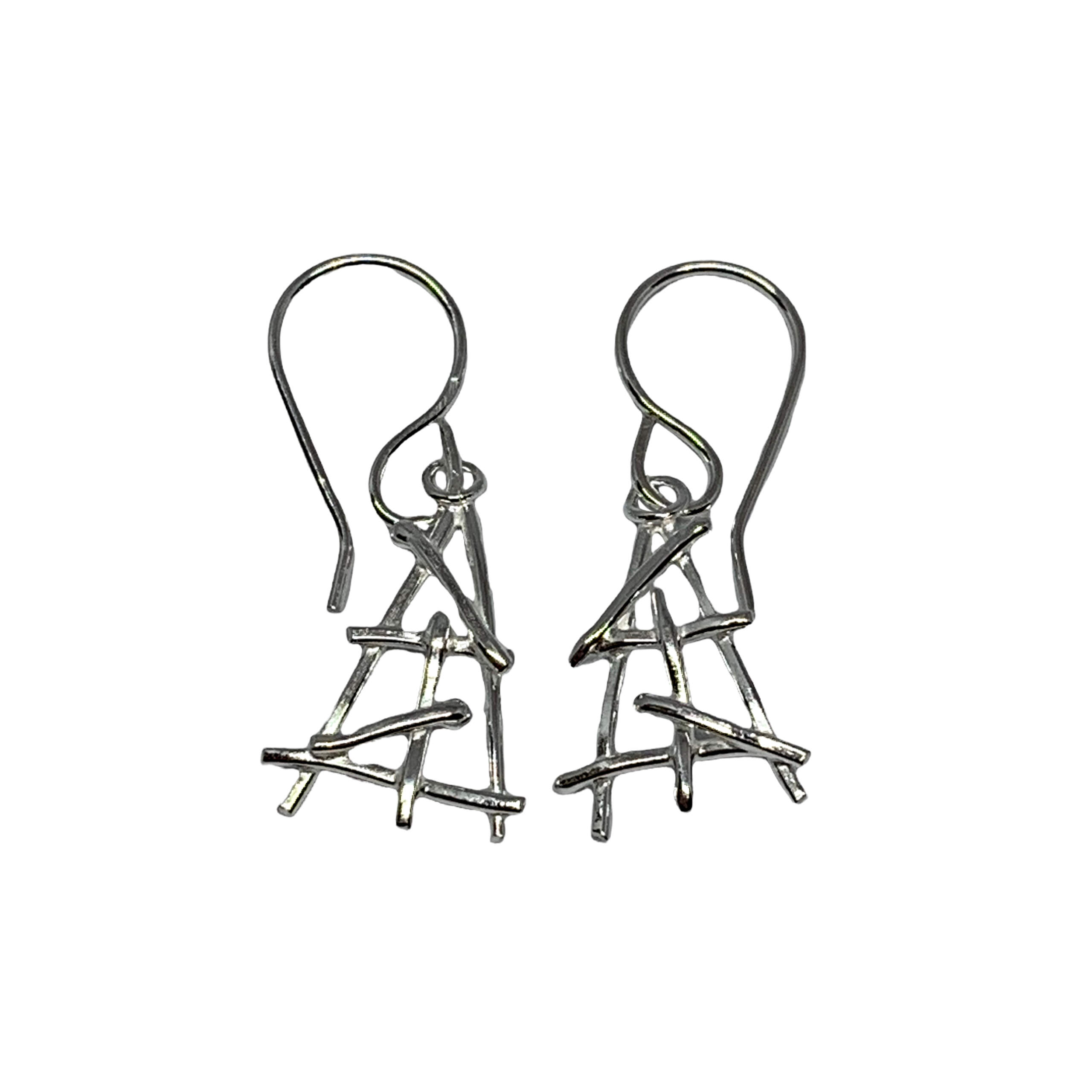Handmade silver earrings by A&R Jewellery | Effusion Art Gallery + Cast Glass Studio, Invermere BC