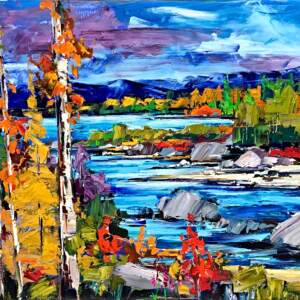 A Better View, oil landscape painting by Kimberly Kiel | Effusion Art Gallery + Cast Glass Studio, Invermere BC