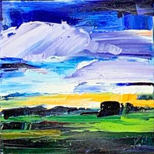 I'll Meet You Here 1, oil landscape painting by Kimberly Kiel | Effusion Art Gallery + Cast Glass Studio, Invermere BC